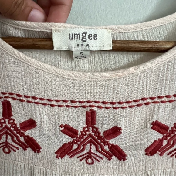 Umgee boho embroidered blouse small - Picture 6 of 6